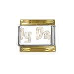 fatherday222 Gold Trim Italian Charm (9mm)