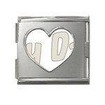 fatherday222 Mega Link Heart Italian Charm (18mm)