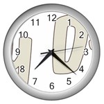 fatherday222 Wall Clock (Silver)