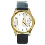 fatherday222 Round Gold Metal Watch