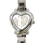 fatherday222 Heart Italian Charm Watch