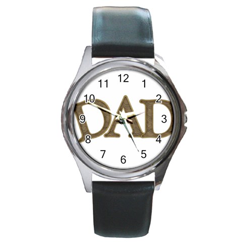 fatherday221 Round Metal Watch from ArtsNow.com Front