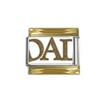 fatherday221 Gold Trim Italian Charm (9mm)