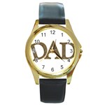 fatherday221 Round Gold Metal Watch