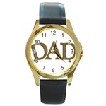 fatherday221 Round Gold Metal Watch