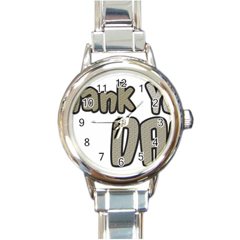 dad_0 Round Italian Charm Watch from ArtsNow.com Front