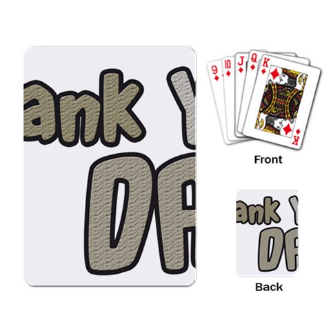 dad_0 Playing Cards Single Design from ArtsNow.com Back