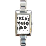 dad Rectangular Italian Charm Watch