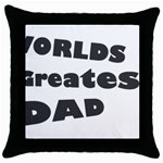 dad Throw Pillow Case (Black)