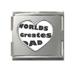 dad Mega Link Heart Italian Charm (18mm)