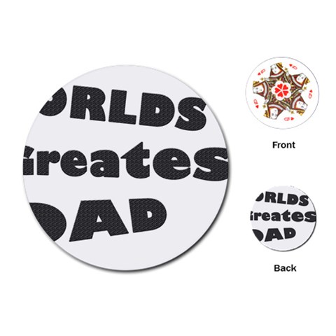 dad Playing Cards (Round) from ArtsNow.com Front