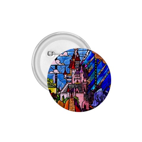 Beauty Stained Glass Castle Building 1.75  Buttons from ArtsNow.com Front