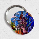 Beauty Stained Glass Castle Building 2.25  Handbag Mirrors