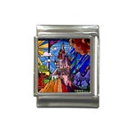 Beauty Stained Glass Castle Building Italian Charm (13mm)