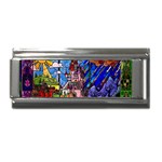 Beauty Stained Glass Castle Building Superlink Italian Charm (9mm)