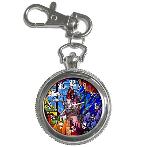 Beauty Stained Glass Castle Building Key Chain Watches from ArtsNow.com Front