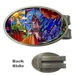 Beauty Stained Glass Castle Building Money Clips (Oval) 