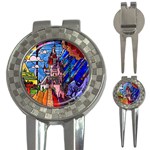 Beauty Stained Glass Castle Building 3-in-1 Golf Divots