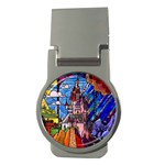 Beauty Stained Glass Castle Building Money Clips (Round) 