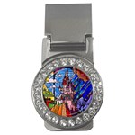 Beauty Stained Glass Castle Building Money Clips (CZ) 