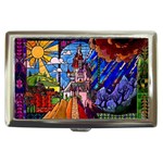 Beauty Stained Glass Castle Building Cigarette Money Case