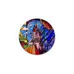 Beauty Stained Glass Castle Building Golf Ball Marker (10 pack)