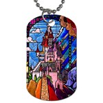 Beauty Stained Glass Castle Building Dog Tag (Two Sides)