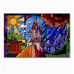 Beauty Stained Glass Castle Building Postcard 4 x 6  (Pkg of 10)