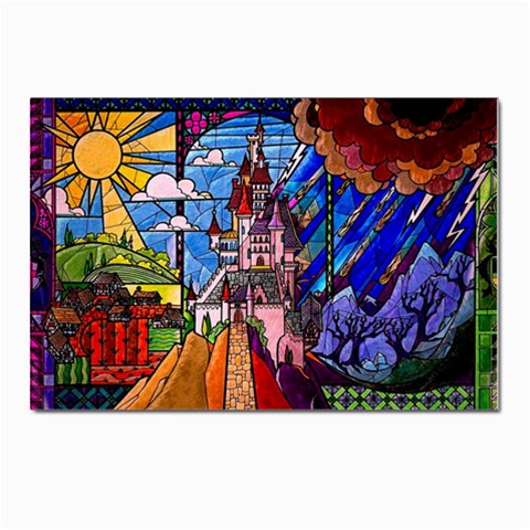 Beauty Stained Glass Castle Building Postcards 5  x 7  (Pkg of 10) from ArtsNow.com Front