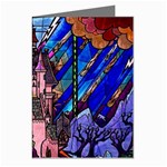 Beauty Stained Glass Castle Building Greeting Cards (Pkg of 8)
