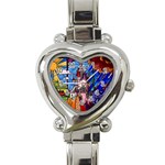 Beauty Stained Glass Castle Building Heart Italian Charm Watch