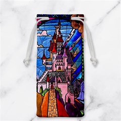 Beauty Stained Glass Castle Building Jewelry Bag from ArtsNow.com Back