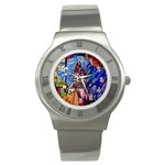 Beauty Stained Glass Castle Building Stainless Steel Watch