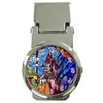 Beauty Stained Glass Castle Building Money Clip Watches
