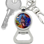 Beauty Stained Glass Castle Building Bottle Opener Key Chain