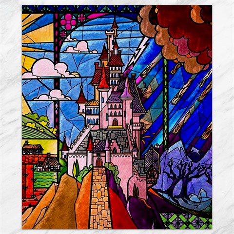 Beauty Stained Glass Castle Building Canvas 8  x 10  from ArtsNow.com 8.15 x9.66  Canvas - 1