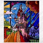 Beauty Stained Glass Castle Building Canvas 8  x 10 