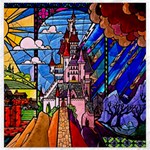 Beauty Stained Glass Castle Building Canvas 12  x 12 