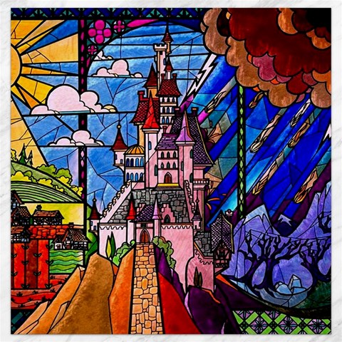 Beauty Stained Glass Castle Building Canvas 16  x 16  from ArtsNow.com 15.2 x15.41  Canvas - 1