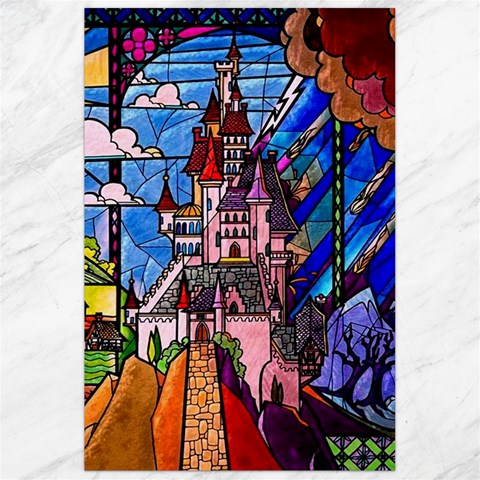Beauty Stained Glass Castle Building Canvas 24  x 36  from ArtsNow.com 23.35 x34.74  Canvas - 1