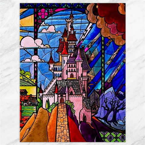 Beauty Stained Glass Castle Building Canvas 36  x 48  from ArtsNow.com 35.26 x46.15  Canvas - 1