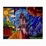 Beauty Stained Glass Castle Building Small Glasses Cloth (2 Sides)