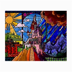 Beauty Stained Glass Castle Building Small Glasses Cloth (2 Sides) from ArtsNow.com Back