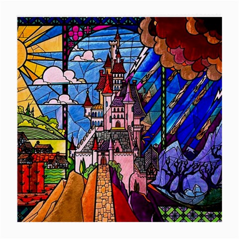 Beauty Stained Glass Castle Building Medium Glasses Cloth from ArtsNow.com Front