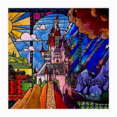 Beauty Stained Glass Castle Building Medium Glasses Cloth (2 Sides) from ArtsNow.com Front