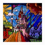 Beauty Stained Glass Castle Building Medium Glasses Cloth (2 Sides)