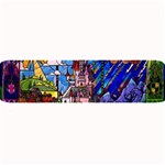 Beauty Stained Glass Castle Building Large Bar Mat