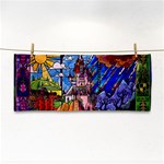 Beauty Stained Glass Castle Building Hand Towel