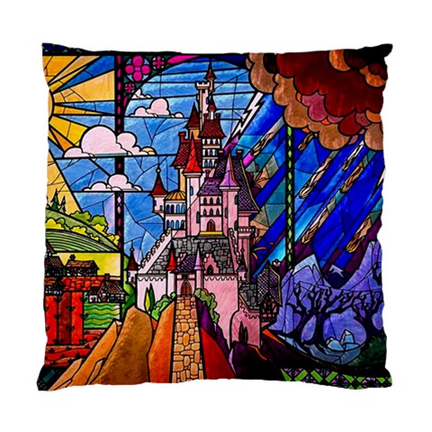 Beauty Stained Glass Castle Building Standard Cushion Case (One Side) from ArtsNow.com Front