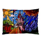 Beauty Stained Glass Castle Building Pillow Case